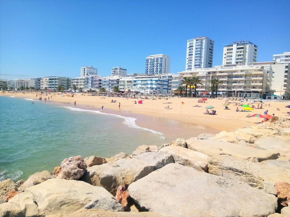 Mira Atlantico 13- Terraco Com Vista Mar E Cidade, Wifi, 80Mt Praia Quarteira Dış mekan fotoğraf