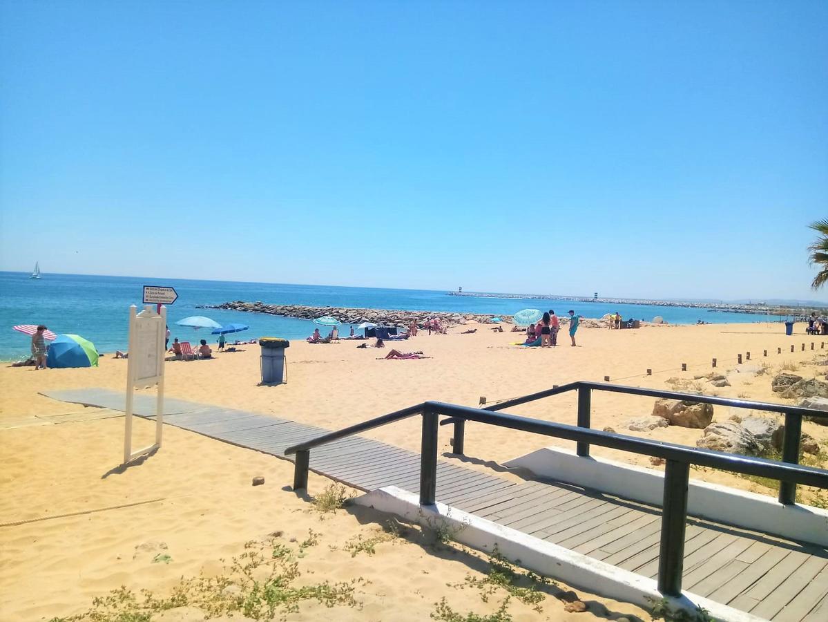 Mira Atlantico 13- Terraco Com Vista Mar E Cidade, Wifi, 80Mt Praia Quarteira Dış mekan fotoğraf